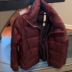 Women’s Size 10 burgundy down coat by Lululemon